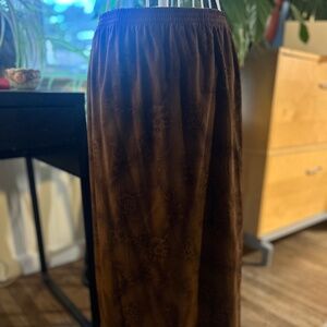 Vintage Hasting & Smith brown floral maxi skirt